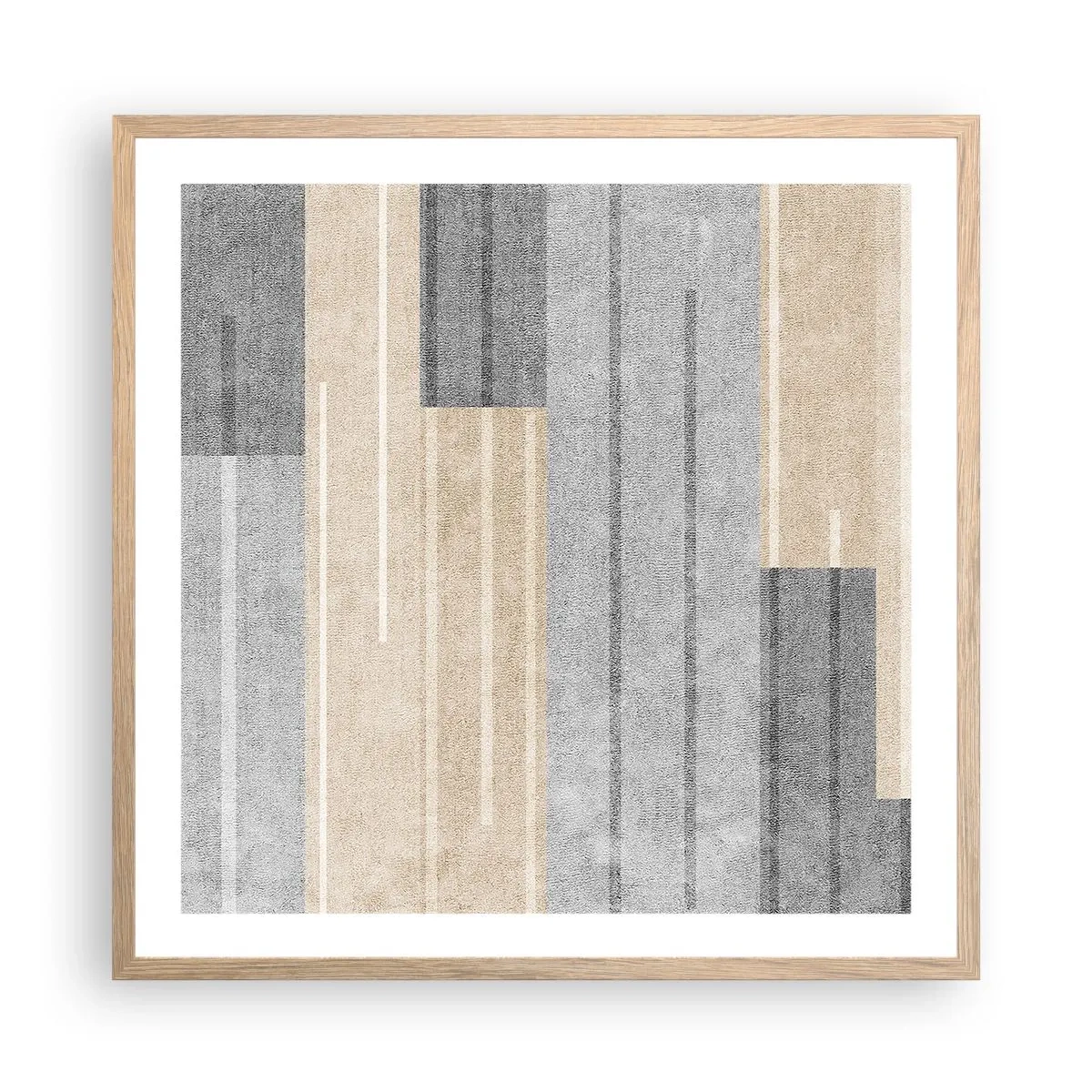 Pôster com moldura de carvalho claro - Composição: mantenha vertical - 60x60 cm