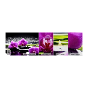 Amostra de papel de parede Premium Sand - Afogar-se na paz e sossego - Flores, Orquídea, Orquídea - 100x30 cm