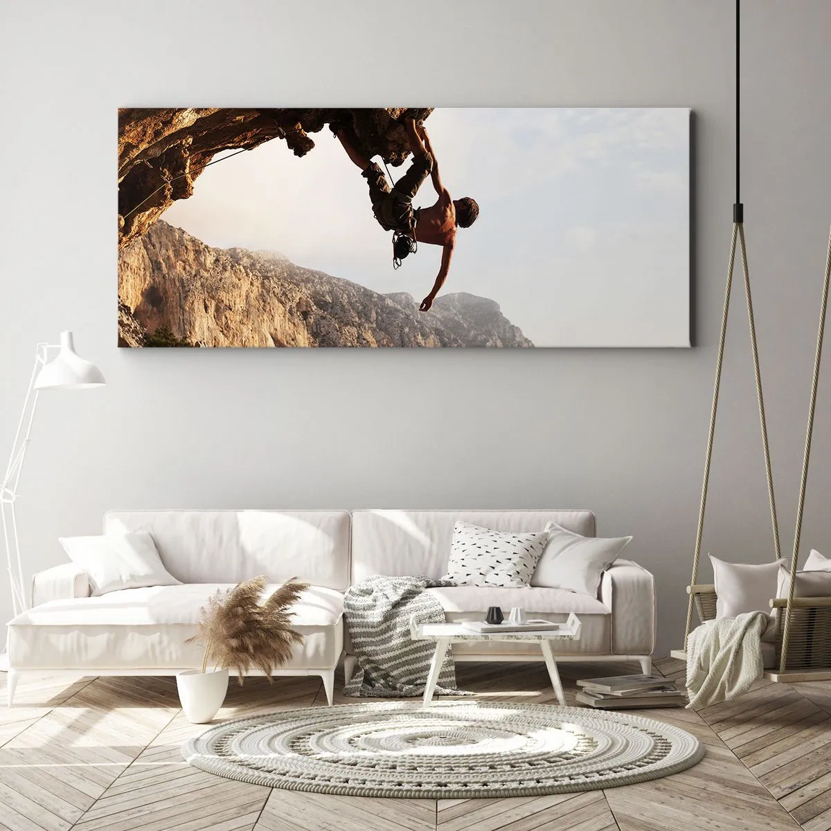 Quadro em tela - O mundo encolhido num punhado de rochas - 120x50 cm