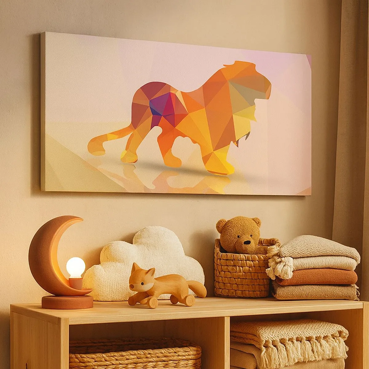 Quadro em tela - O rei em diamante - 100x40 cm