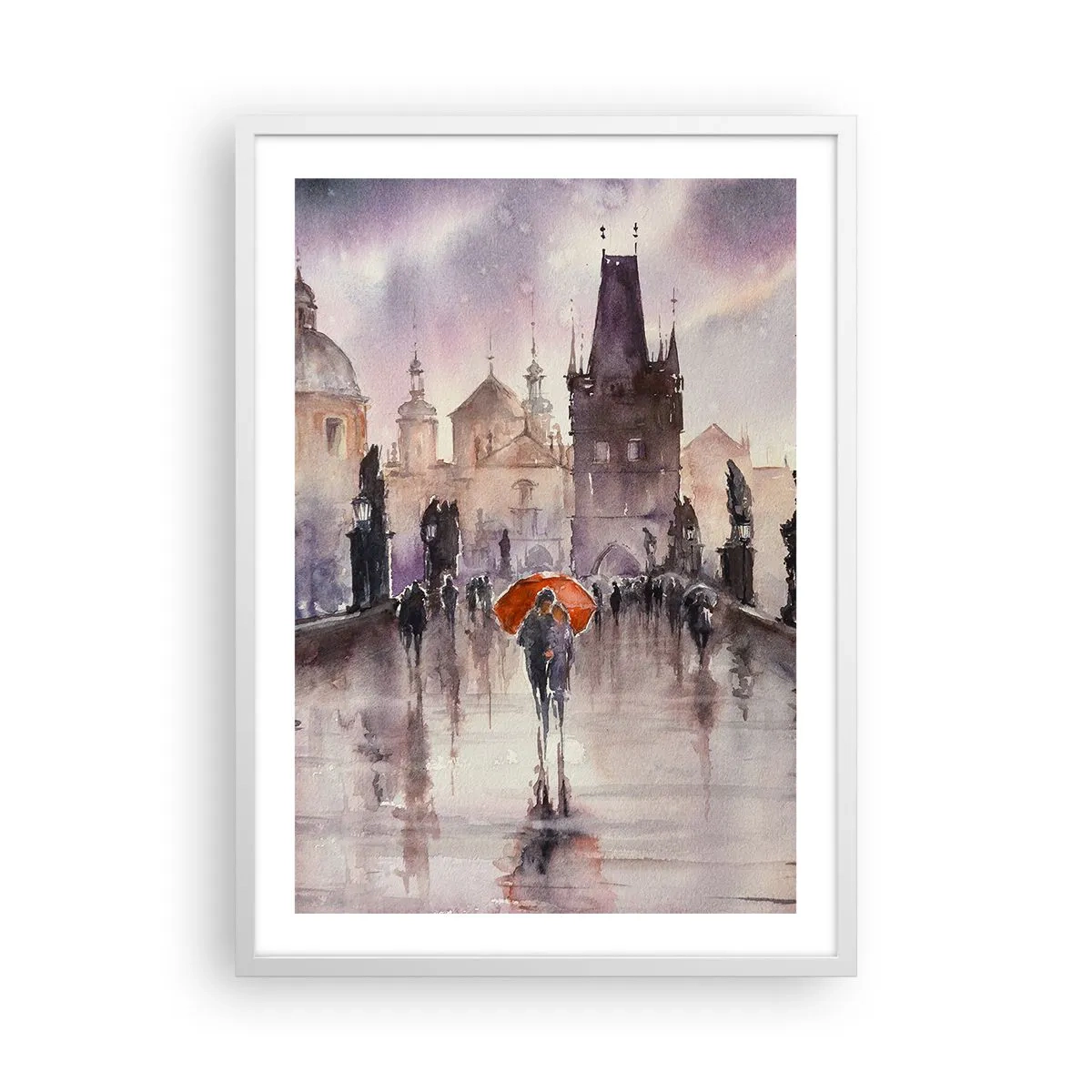 Pôster em moldura branca - Pessoas não mudam - 50x70 cm