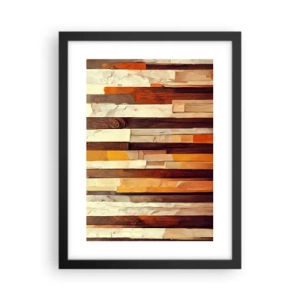 Pôster com moldura preta - Hino das árvores da floresta - 30x40 cm