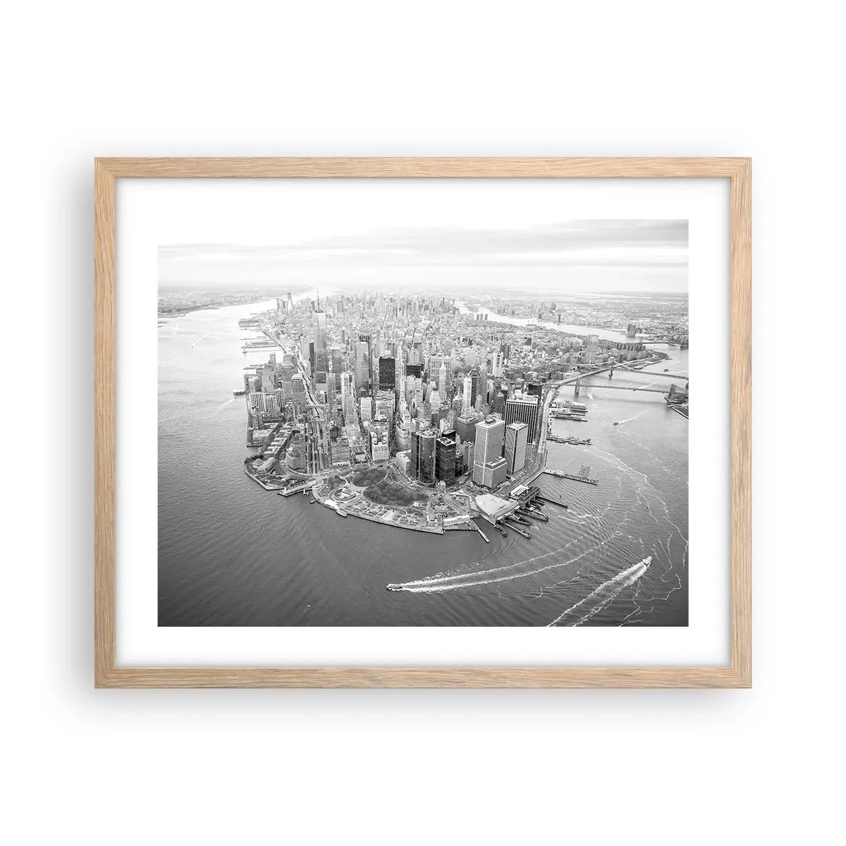 Pôster com moldura de carvalho claro - Como não amar? - 50x40 cm