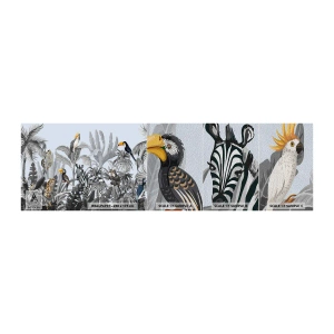 Amostra de papel de parede Premium Sand - Conto de fadas africano - Abstração, Selva, Animais - 100x30 cm