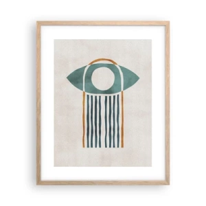 Pôster com moldura de carvalho claro - Sinais e rituais - 40x50 cm