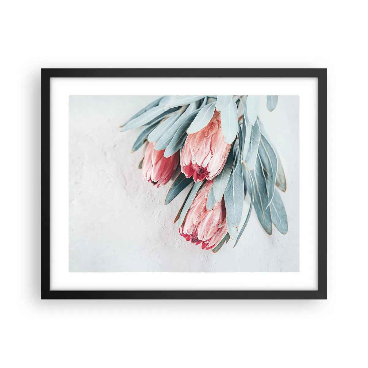 Pôster com moldura preta - Envergonhadas da sua própria beleza - 50x40 cm