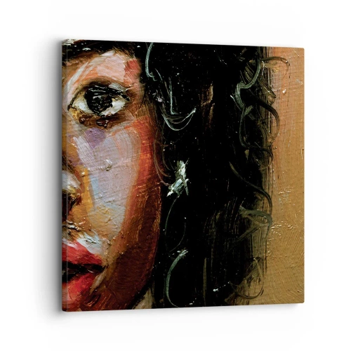 Quadro em tela - Preto e brilho - 30x30 cm