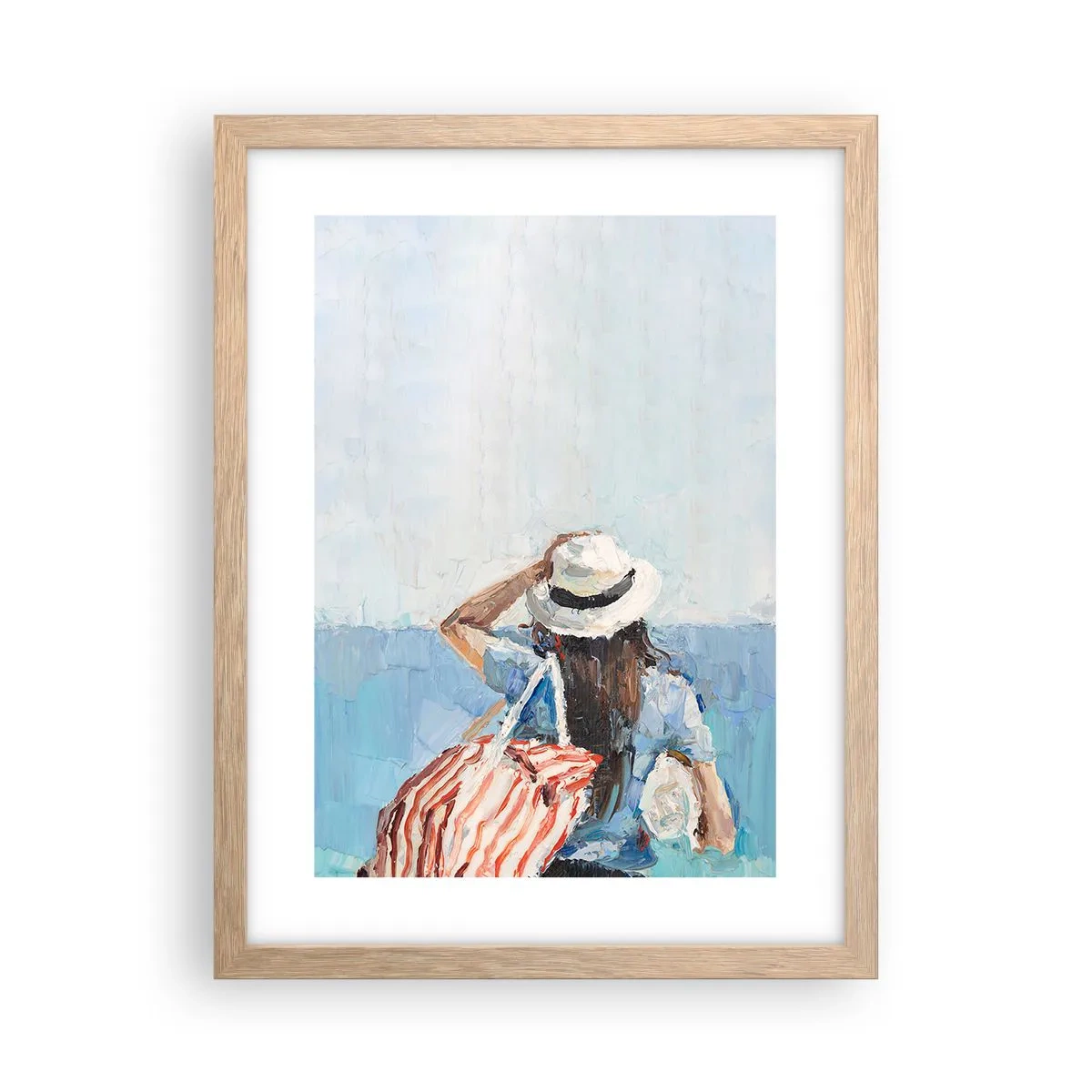 Pôster com moldura de carvalho claro - Bem-vindo às suas férias - 30x40 cm