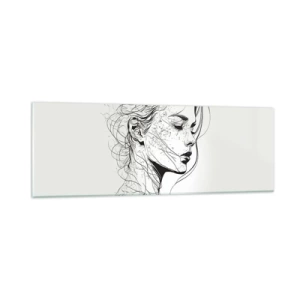 Quadro em vidro - Retrato em pensamento - 90x30 cm