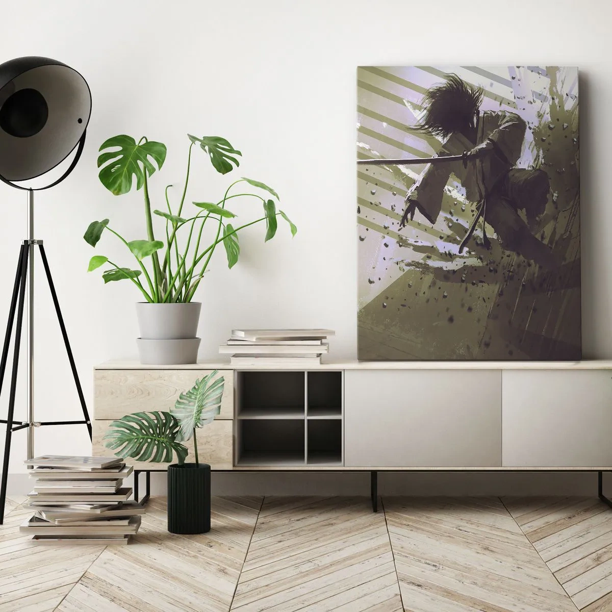 Quadro em tela - Você também pode ser um samurai - 45x80 cm