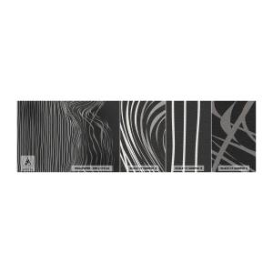 Amostra de Papel de Parede Standard Eco - Ritmo e sotaque - Abstração, Pedaço, Preto e branco - 100x30 cm