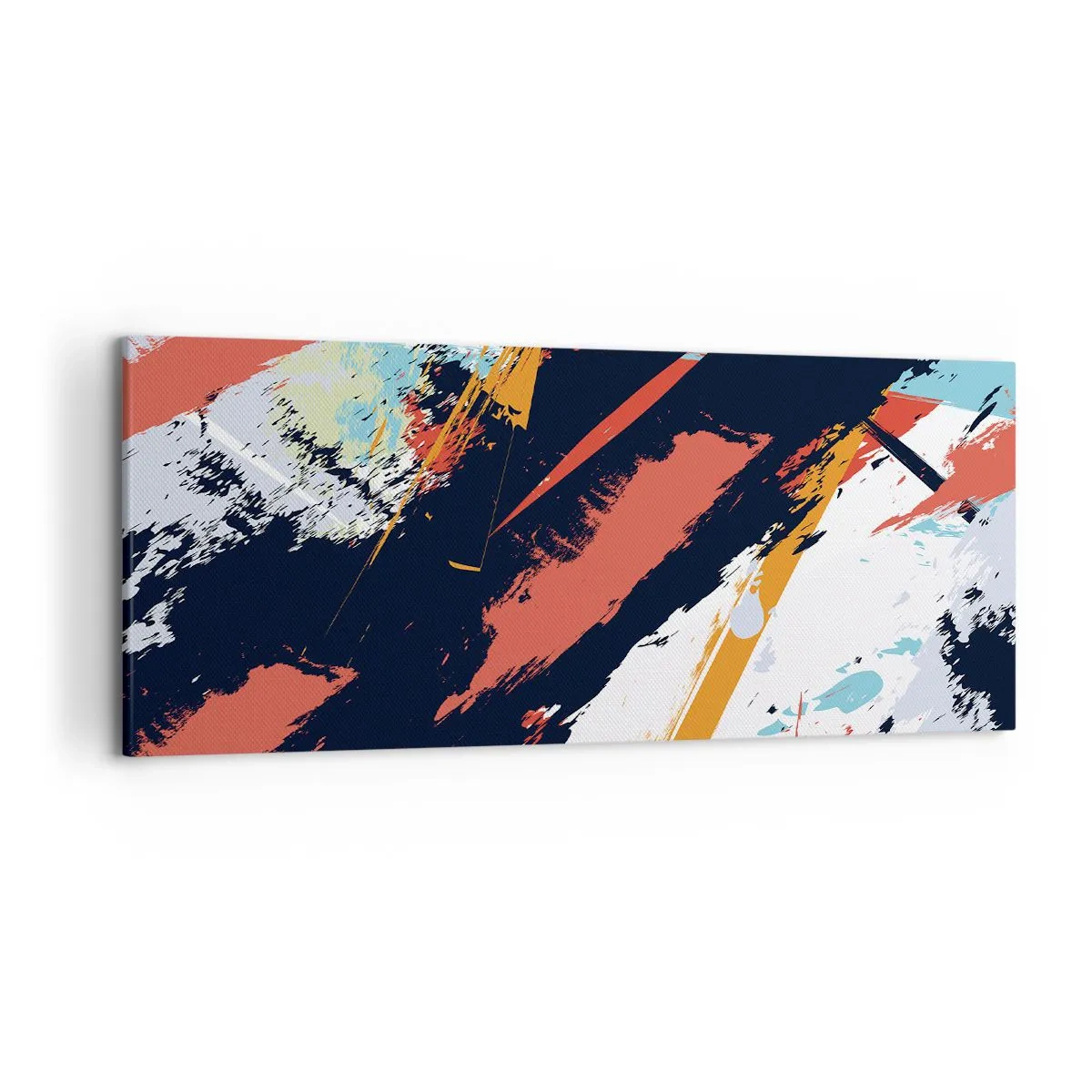 Quadro em tela - Composição dinâmica - 120x50 cm