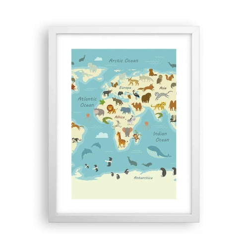 Pôster em moldura branca - Bons vizinhos - 30x40 cm