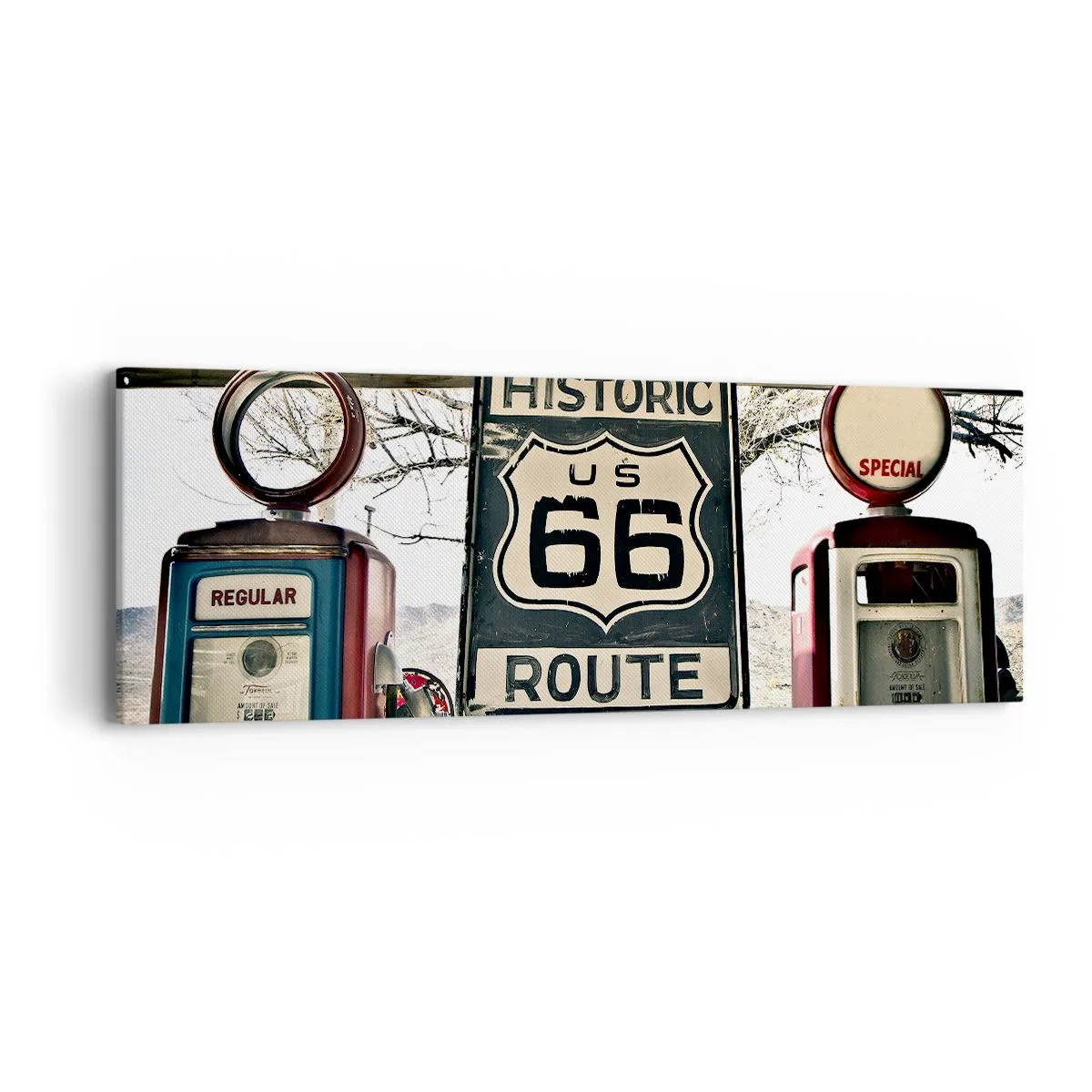 Quadro em tela - Viagens retro americanas - 90x30 cm