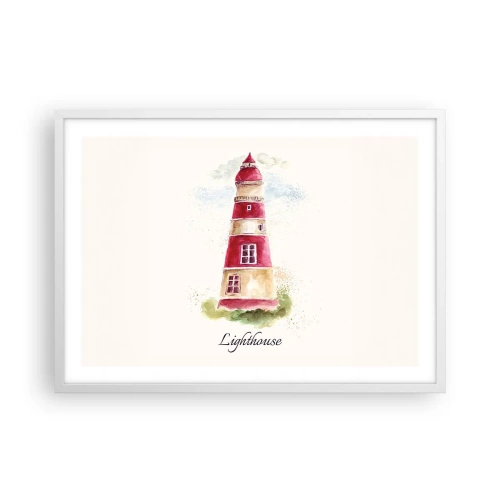 Pôster em moldura branca - Sempre há clima - 70x50 cm