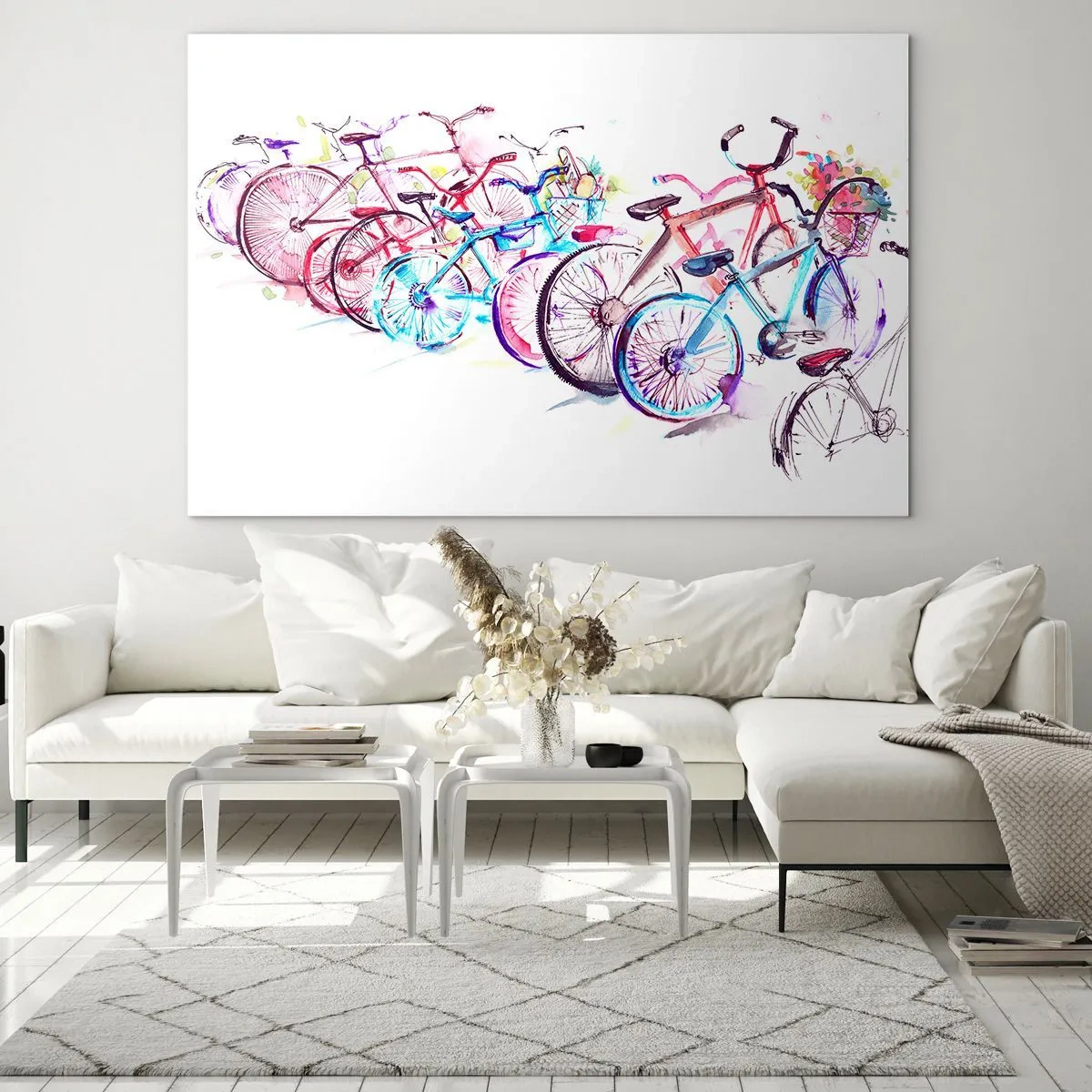 Quadro em vidro - Reunião do Clube Antimoto  - 100x70 cm