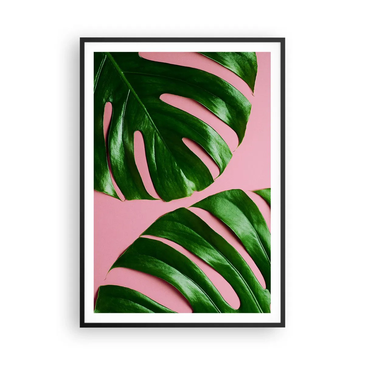 Pôster com moldura preta - Encontro verde - 70x100 cm