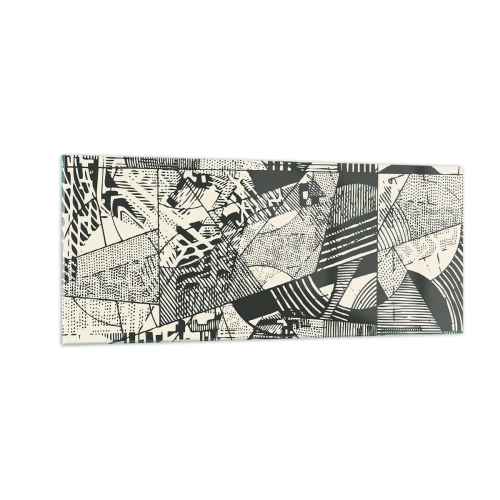 Quadro em vidro - A dinâmica do presente - 100x40 cm