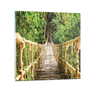 Quadro em vidro - Suspenso na vegetação - 30x30 cm