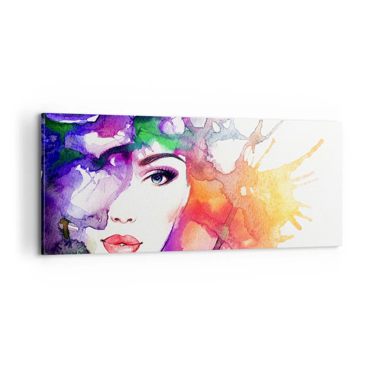 Quadro em tela - Com a cabeça nas nuvens - 100x40 cm