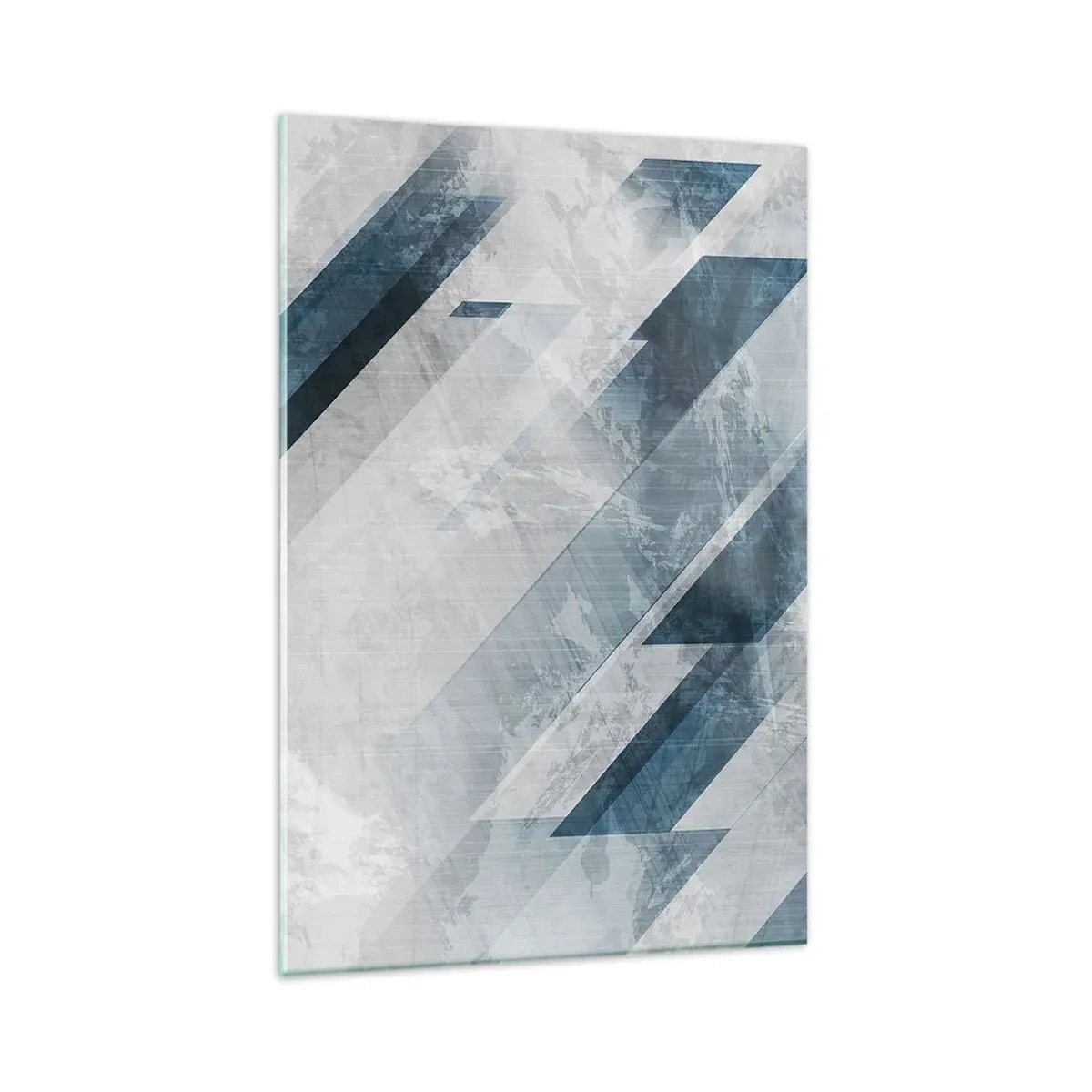 Quadro em vidro - Arte espacial – movimento cinzento - 80x120 cm