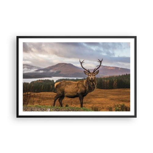 Pôster com moldura preta - A majestade da natureza - 91x61 cm