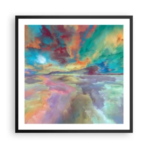 Pôster com moldura preta - Dois Céus - 60x60 cm