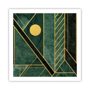 Pôster - A dinâmica do ouro e do azul - 60x60 cm