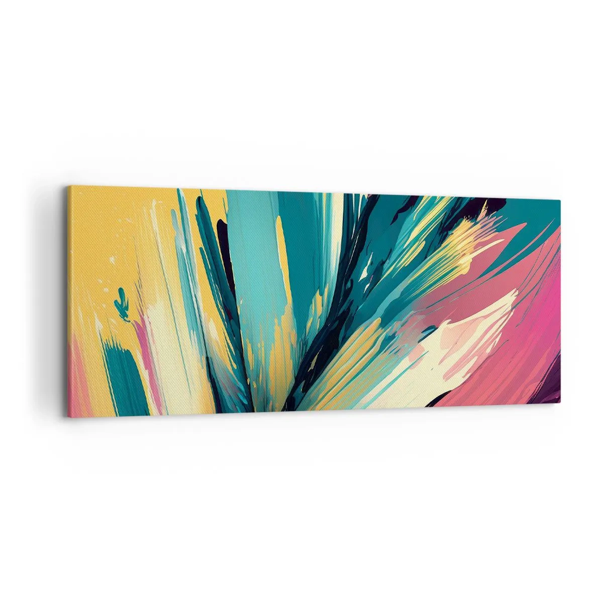 Quadro em tela - Composição – uma explosão de alegria - 100x40 cm