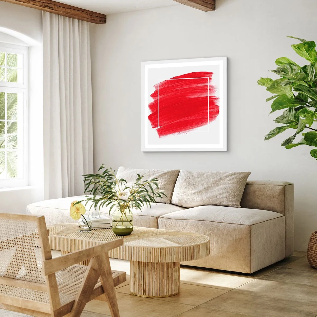 Pôster em moldura branca - Fora do quadro - 60x60 cm