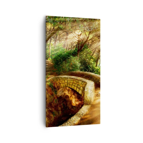 Quadro em tela - Direto da ponte para a floresta de contos de fadas - 55x100 cm