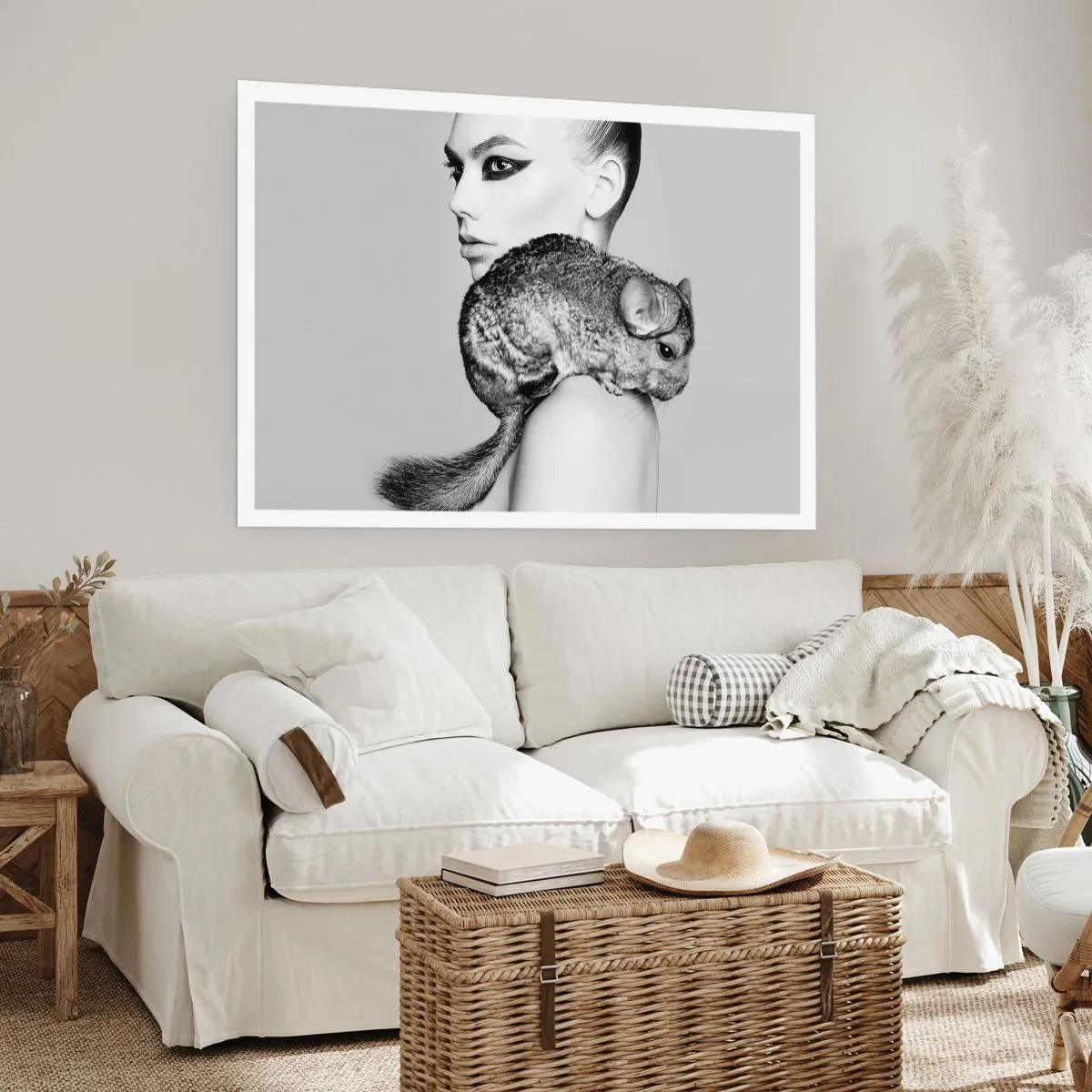 Pôster - A dama com a chinchila - 70x50 cm
