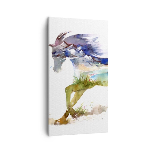 Quadro em tela - Do prado direto para o céu - 45x80 cm