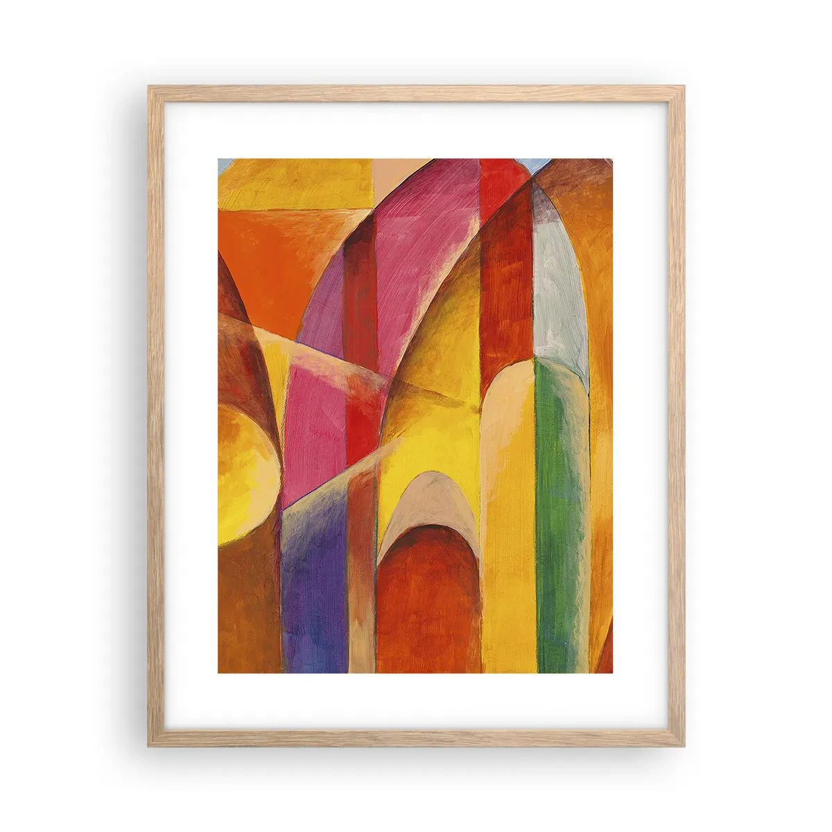 Pôster com moldura de carvalho claro - Catedral do Sol - 40x50 cm