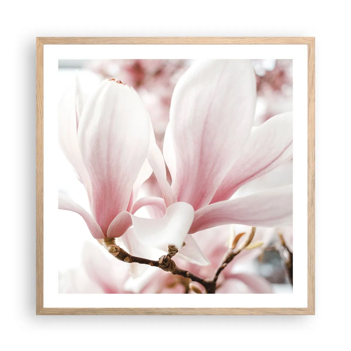 Pôster com moldura de carvalho claro - Sensibilidade infinita - 60x60 cm