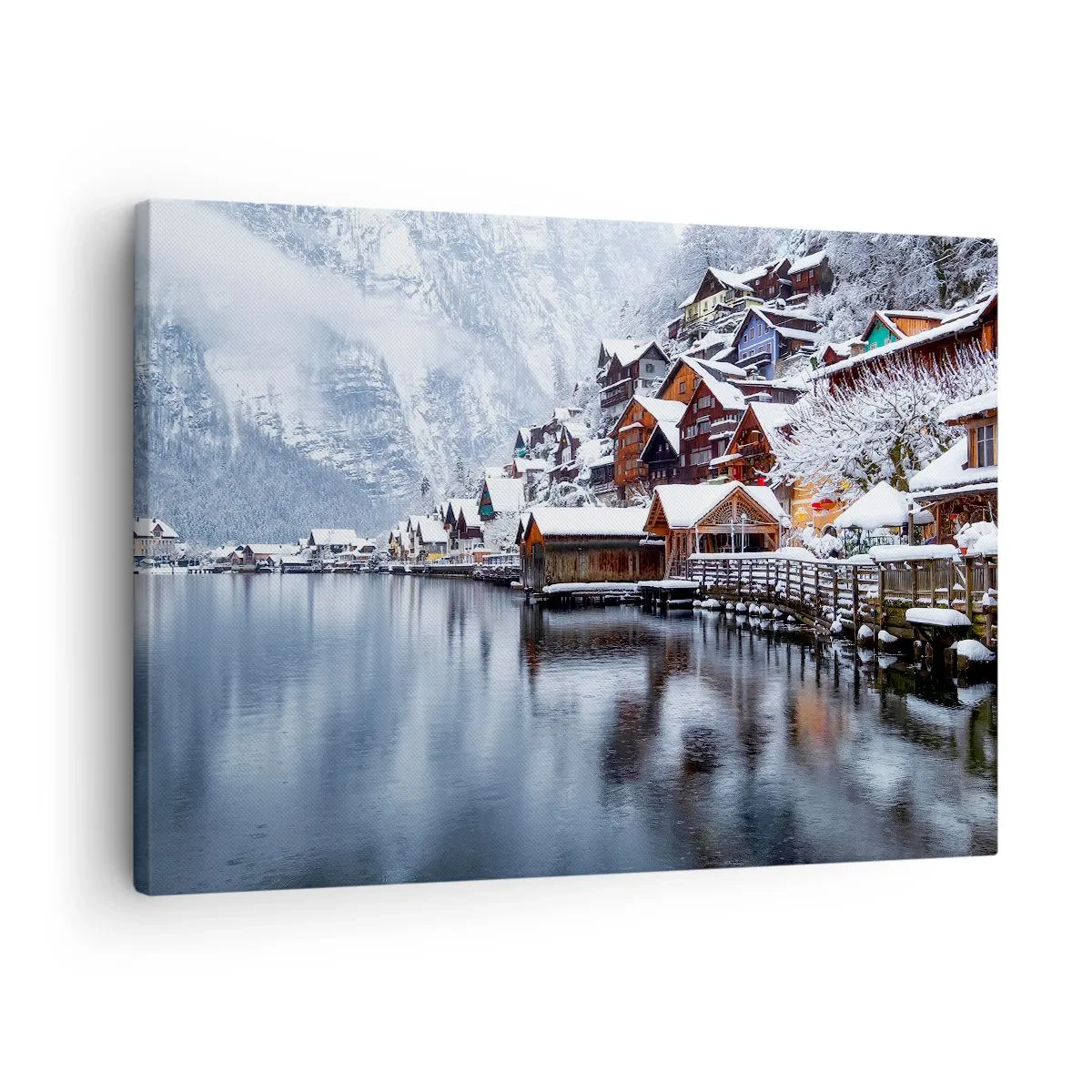 Quadro em tela - Na decoração de inverno - 70x50 cm