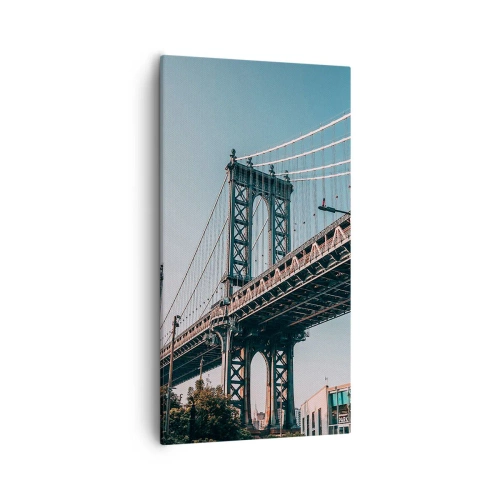 Quadro em tela - Sobre as ondas da cidade - 55x100 cm