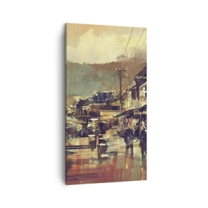 Quadro em tela - A vida como uma riqueza cinzenta - 45x80 cm
