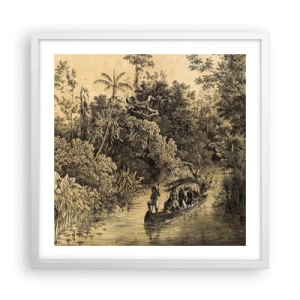 Pôster em moldura branca - Viagem à fonte - 50x50 cm