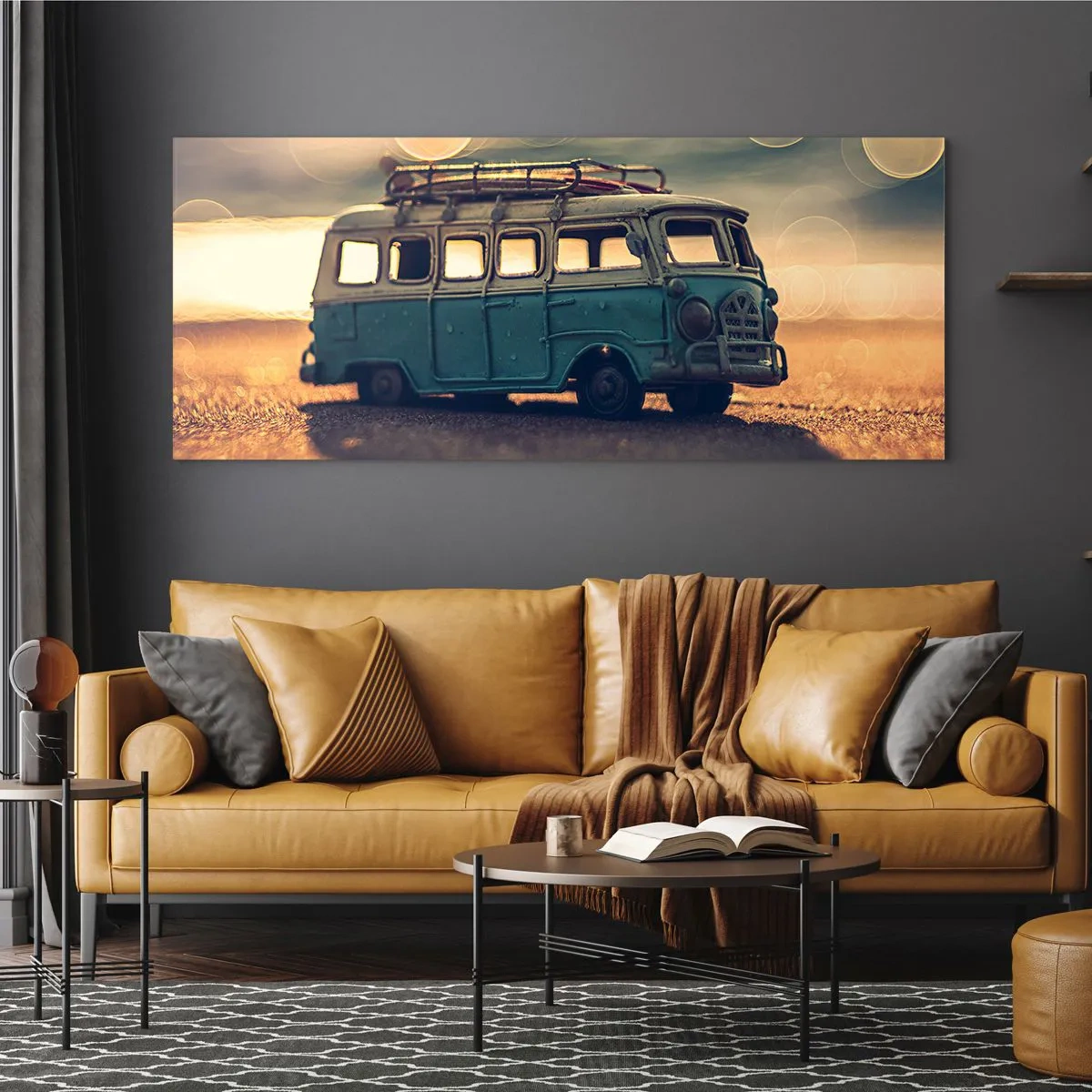 Quadro em vidro - O fim da idolatria do dinheiro e do trabalho - 90x30 cm