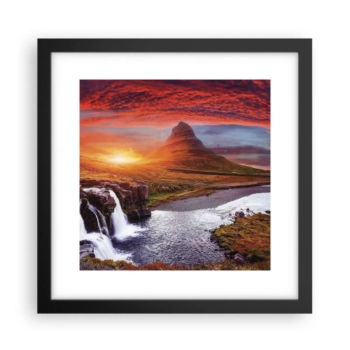 Pôster com moldura preta - A vista da Terra Média - 30x30 cm