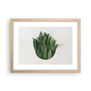 Pôster com moldura de carvalho claro - Curiosidade indomável - 40x30 cm