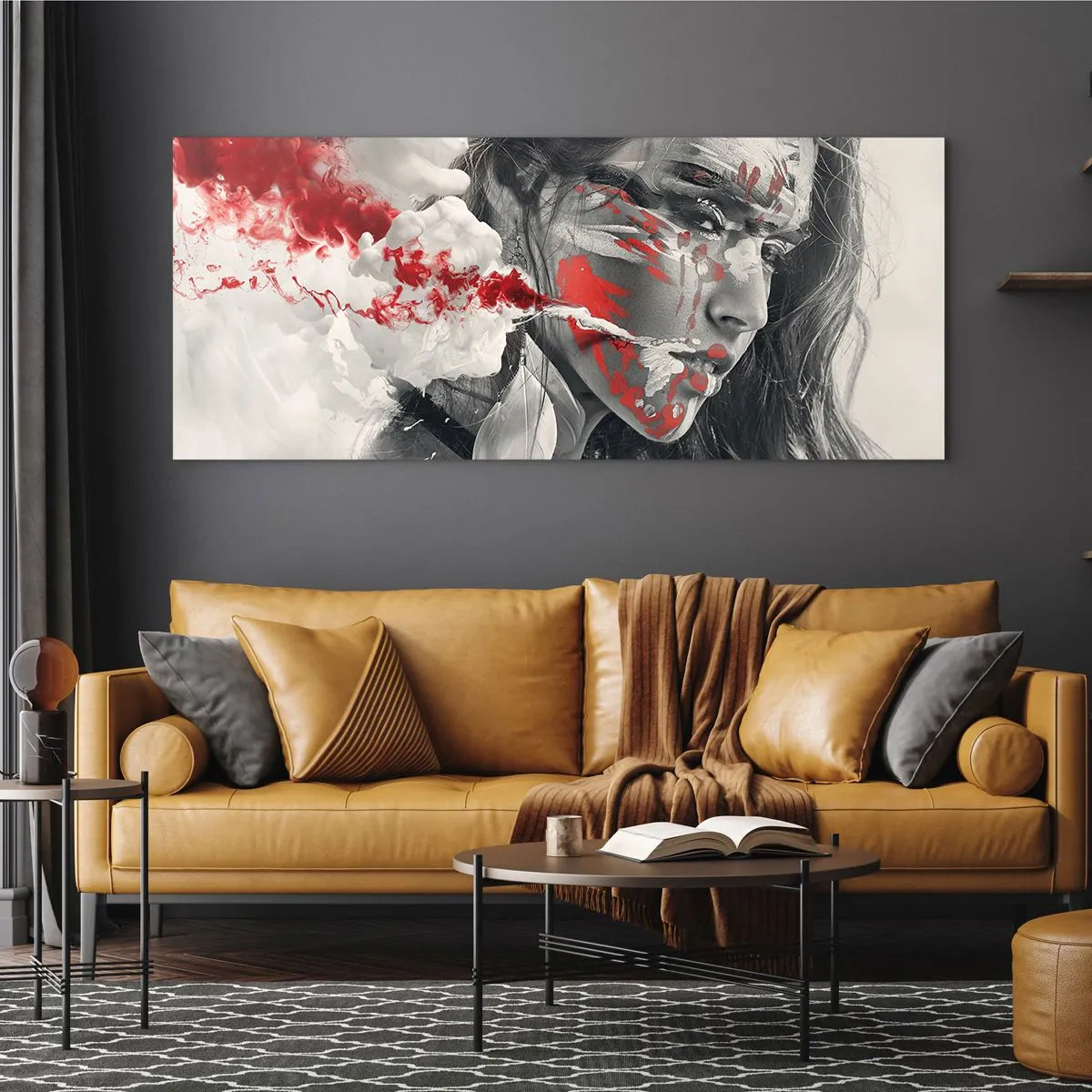 Quadro em vidro - Nos fumos do absurdo - 120x50 cm