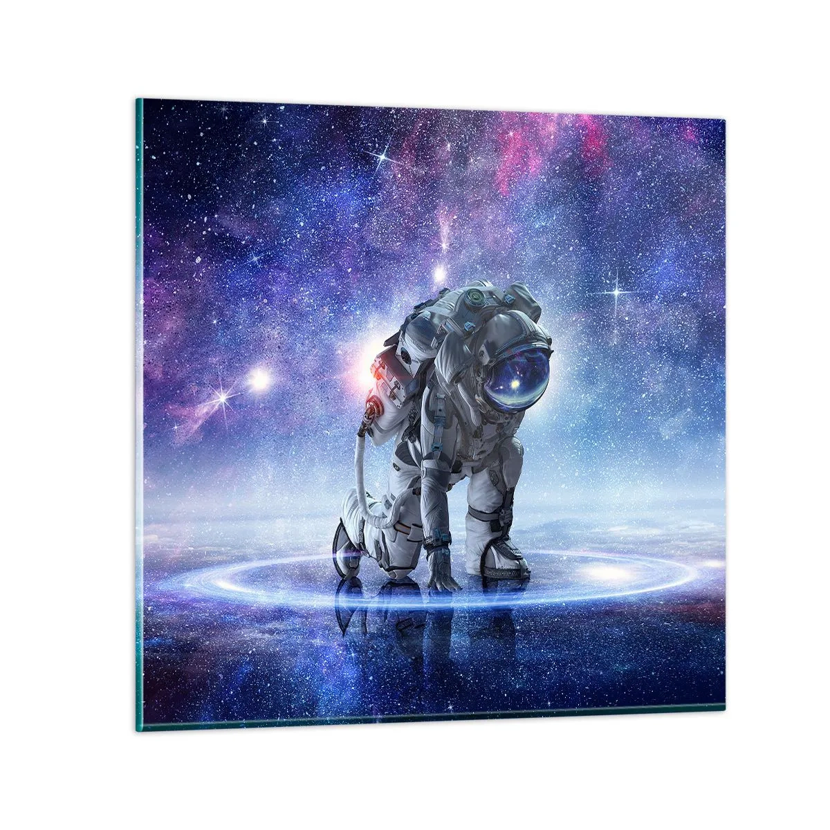 Quadro em vidro - Céu estrelado acima de mim - 40x40 cm