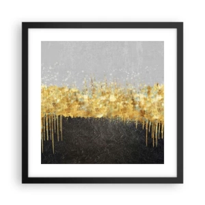 Pôster com moldura preta - Para dentro e para cima - 40x40 cm