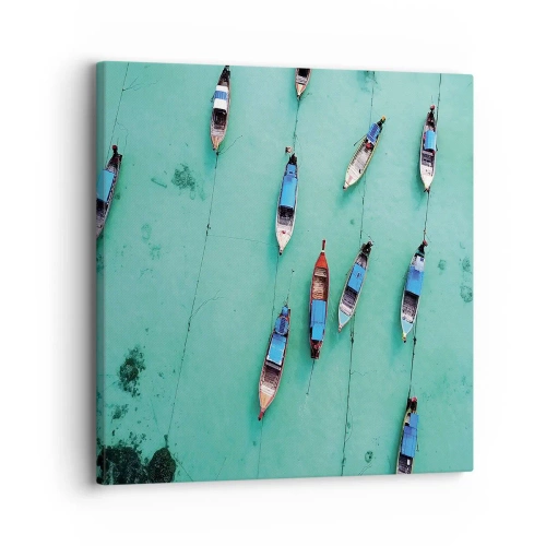 Quadro em tela - Na alegre expectativa - 30x30 cm