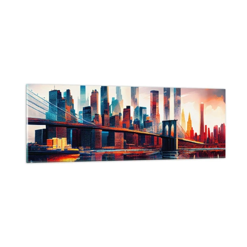 Quadro em vidro - Nova York dos sonhos - 90x30 cm