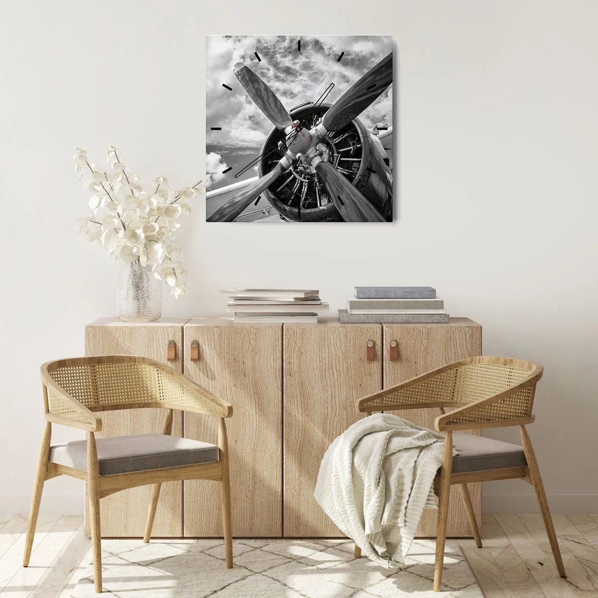 Relógio de parede - Relógio em vidro - O conquistador dos céus - 30x30 cm