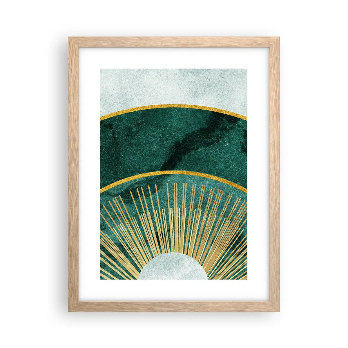 Pôster com moldura de carvalho claro - Outro sistema solar - 30x40 cm