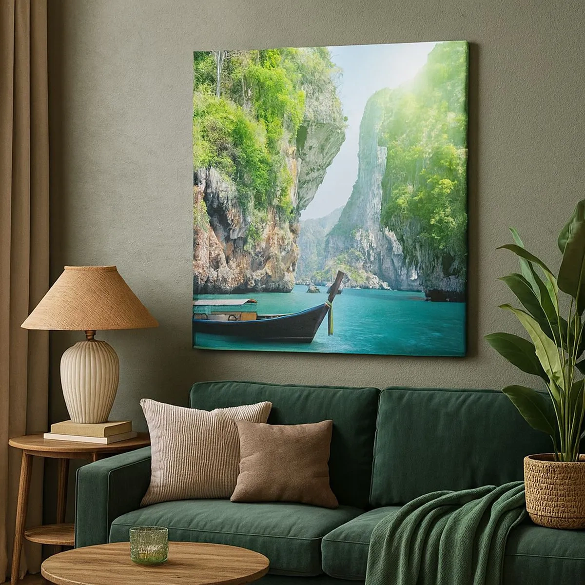 Quadro em tela - Um convite para uma viagem exótica - 30x30 cm